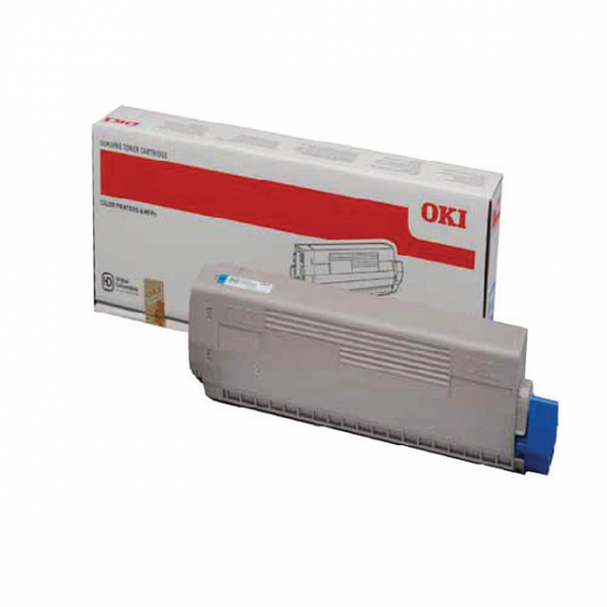 Oki C822 Cyan Original Toner Cartridge (44844615) 